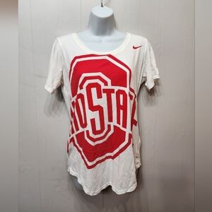 The Nike Tee Ohio State OSU Buckeyes‎ Shirt Small White Red Short Sleeve C416